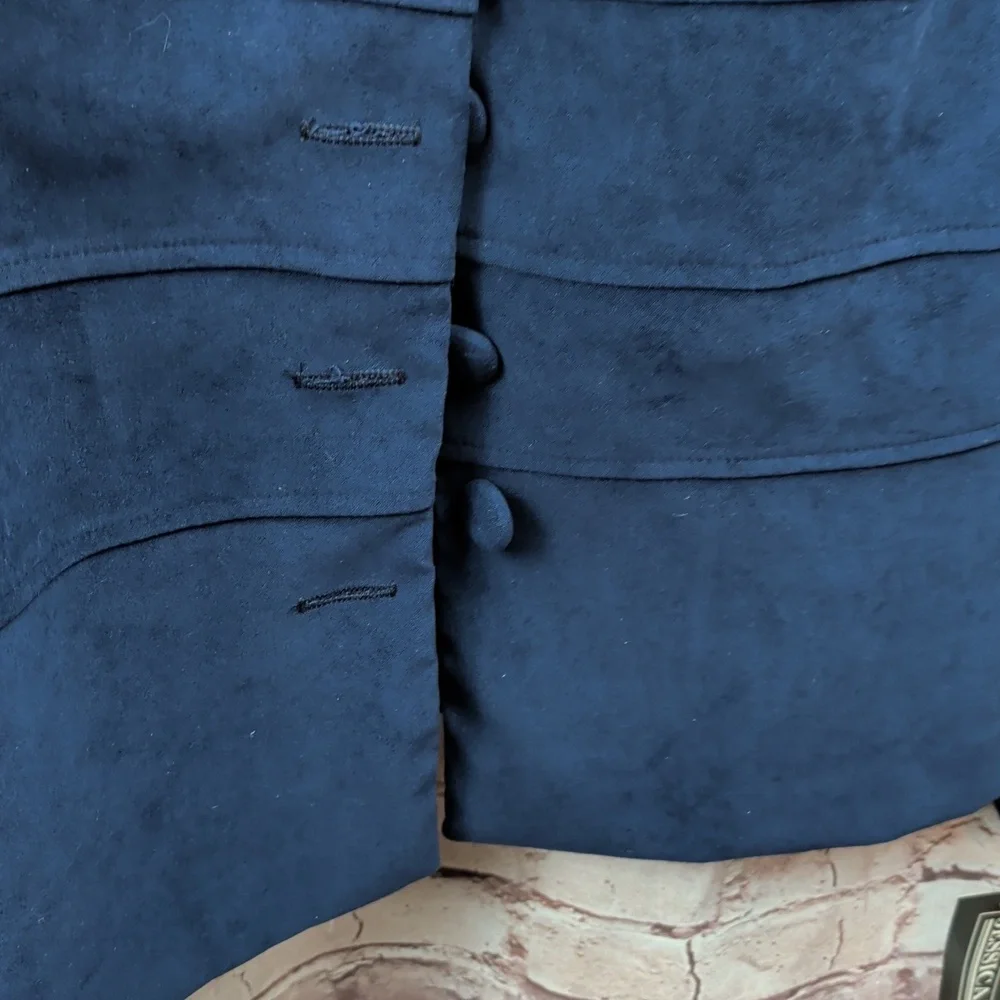 Jessica Howard Navy Button-Up Blazer 16W Nwt - Picture 2 of 7